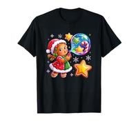 Navidad Mágica Niño Soplando Estrellas Camiseta