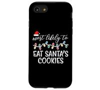Navidad Más Probable Comer Galletas de Papá Noel Navidad a Juego niños Carcasa para iPhone SE (2020) / 7/8