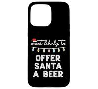 Navidad Más Probable Oferta Santa Funny Xmas Match Dad Men Carcasa para iPhone 15 Pro MAX