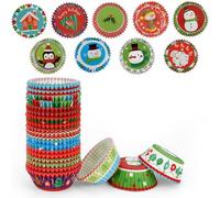 Navidad Mini Cápsulas para Cupcakes,450 Piezas Papel Magdalenas,Moldes Magdalenas