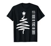 Navidad Moderna Que Haya Paz en la Tierra Navidad Camiseta