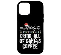 Navidad Most Like Drink Santas Coffee Xmas Match Hombres Mujeres Carcasa para iPhone 12 Mini