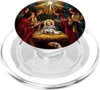 Navidad Nacimiento de Jesús Belén Estrella Fe Cristiana PopSockets PopGrip para MagSafe