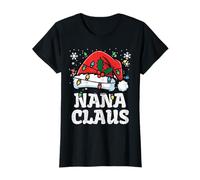 Navidad Nana Claus Santa Hat Xmas Grandma Family Women Camiseta