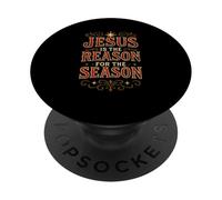 Navidad Natividad Jesús es la razón Vintage Womens Faith PopSockets PopGrip Adhesivo