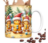 Navidad, Navidad Taza - Muñeco de nieve Tazas de té 3D | Taza de agua caliente de cerámica Santa con asa para el hogar, cafetería, hotel, restaurante