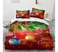 Navidad Navideñas Navideña Juego De Cama Microfibra Suave Funda Nordica Cama 150 Infantil Niña Impresión 3D Funda Nordica 240X220Cm 220X240 Cm con 2 Fundas De Almohada De 40X75Cm
