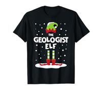 Navidad Nevada, geólogo, Elfo Que Hace coincidir a la Familia, Divertida Navidad Camiseta