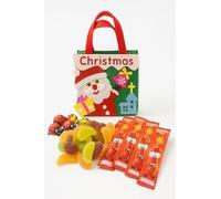 NAVIDAD . Pack chuches ,en bolsa fieltro de Papá Noel rellena de Dulces, Caramelos Explosivos y Chocolates, Set de Golosinas Navidad y Reyes