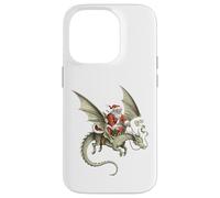 Navidad pagana vikinga Vintage: dragón clásico Montando a Papá Noel Carcasa para iPhone 14 Pro