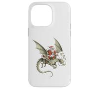 Navidad pagana vikinga Vintage: dragón clásico Montando a Papá Noel Carcasa para iPhone 14 Pro MAX