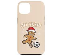 Navidad Pan de Jengibre fútbol Oh Snap Divertido Navidad niños niños Hombres Carcasa para iPhone 13
