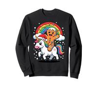 Navidad Pan De Jengibre Unicornio Arcoíris Galleta Sudadera