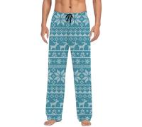 Navidad Pantalon Pijama Hombre, Navideños Pantalones De Pijama Hombre, Pantalón De Dormir Franela Ropa De Dormir con Bolsillos Y Cordón Pantalones Cintura Elastica para Tiempo Libre Y Christmas