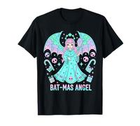Navidad Pastel Goth Espeluznante Kawaii Lindo Murciélago Camiseta