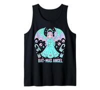 Navidad Pastel Goth Espeluznante Kawaii Lindo Murciélago Camiseta sin Mangas