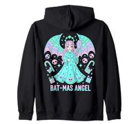 Navidad Pastel Goth Espeluznante Kawaii Lindo Murciélago Sudadera con Capucha