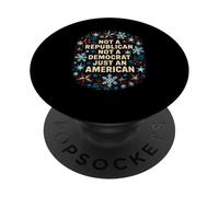 Navidad patriótica Just an American Cool Mens Funny Politics PopSockets PopGrip Adhesivo