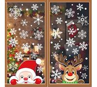 Navidad Pegatina Calcomanías para Ventanas Lindo Decoración de Ventanas Espiar Santa Claus Rudolph Calcomanías electrostáticas Ventanas Pegatinas Navidad Ventanas Cristal Claus Oficina Tienda Fiest
