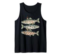 Navidad Pesca Bastones de Caramelo Suéter Feo Pescado Camiseta sin Mangas