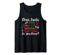 Navidad Querido Papá Noel Antes de Explicar cuánto Sabes? Camiseta sin Mangas