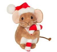 Navidad Ratón Con Candy Caña Por Teddy Hermann - Juguete de Peluche - 11cm-94616