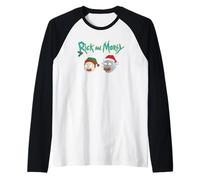 Navidad Rick and Morty Elf Camiseta Manga Raglan