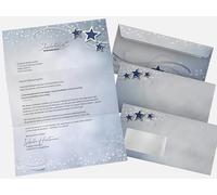 Navidad riefpapier Set Simply Stars, 20 hojas de papel diseño con 20 passenden Sobres