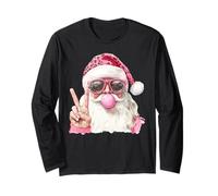 Navidad Santa Bubble Gum Rosa Funny Girl Mujeres Niños Navidad Manga Larga