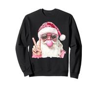Navidad Santa Bubble Gum Rosa Funny Girl Mujeres Niños Navidad Sudadera