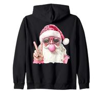 Navidad Santa Bubble Gum Rosa Funny Girl Mujeres Niños Navidad Sudadera con Capucha