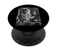 Navidad Santa Claus Merry X-Mas Funny Cat Selfie Hombres Mujeres PopSockets PopGrip Adhesivo