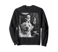 Navidad Santa Claus Merry X-Mas Funny Dog Selfie Hombres Mujeres Sudadera