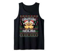 Navidad Santa Dibujos Animados Patitos Feos Navidad Suéter Patos Camiseta sin Mangas