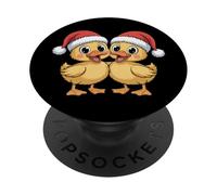 Navidad Santa Dibujos Animados Patitos Feos Navidad Suéter Patos PopSockets PopGrip Adhesivo