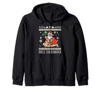 Navidad Santa Hawaii Mele Kalikimaka Feo Navidad Hombres Mujeres Sudadera con Capucha