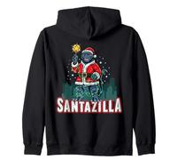 Navidad Santa Kaiju Monstruo Japonés Santazilla Funny Dino Sudadera con Capucha