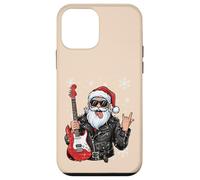 Navidad Santa Rock Hand Guitar Rocker Xmas Hombres Niños Niños Carcasa para iPhone 12 Mini