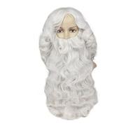 Navidad Santa Wig Santa Claus Cosplay Barba Barba de vestuario Suministros de cosplay para la y el set de pelucas