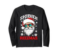 Navidad Skibidi Rizz Rizzmas Funny Santa Sigma Bruh Gen Z Manga Larga