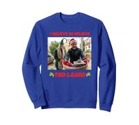 Navidad Ted Lasso I Believe in Believe Sudadera, Unisex para Adultos, Azul Real, XXL