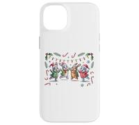 Navidad, Tortuga, Conejo, Baile Feliz, Luces Festivas, bastón de Caramelo Carcasa para iPhone 14 Plus