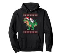 Navidad Unicornio T-Rex Dinosaurio Tyrannosaurus Rex Sudadera con Capucha
