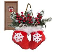 Navidad - Vacaciones De Terciopelo, Pino Pino Artificial, Ornamento Iluminado LED Decorativo | Faldón De Navidad Guía Adecuado Para El Porche De La Granja Para M