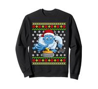 Navidad Yeti Abominable muñeco de Nieve Rizado patrón Feo Sudadera
