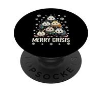 Navidad Zarigüeya Feliz Crisis Zarigüeya PopSockets PopGrip Adhesivo