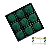 Navidades | 9 piezas colgantes decorativos de terciopelo A, 9,9 centímetros Juego de decoraciones navideñas irrompibles - Para las fiestas invernales en casa y para fiestas y