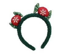 navideñas - Accesorio para el cabello de resina de tela de felpa, tocado temático festivo, linda diadema elástica có para celebración de invierno | Sombreros para eventos de Año Nuevo de