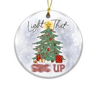 navideño de cerámica Elefante Blancos Gracioso Ilumina Esa decoración | artística hogares Adornos Arbol Navidad divertida Colgante Naviadad para colgar en centros comerciales decoración del