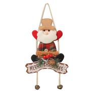 Navideño De Felpa De Santa Claus | s de Peluche de Muñeco de Nieve con Campanas - Decoración Estacional para Fiestas Navideñas en Puertas y Ventanas de Acción de Gracias